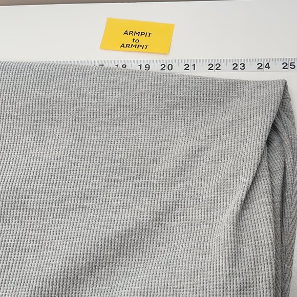 Adidas Waffle Knit Pullover Mens XL Gray Long Sleeve Shirt Thermal Top PP05X - Picture 6 of 7